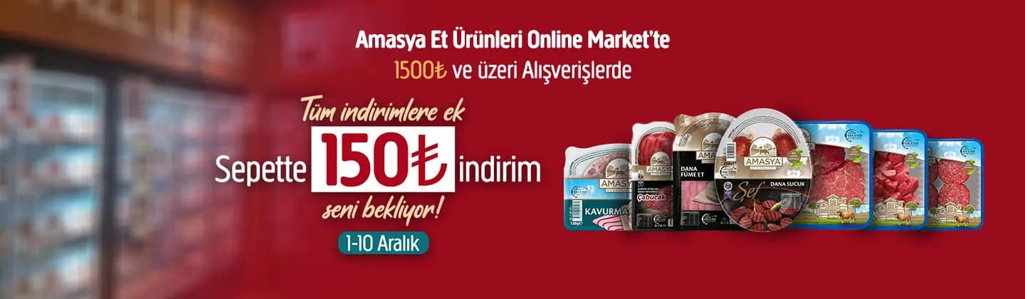 1500 TL ve Üzeri Alışverişlerde Tüm İndirimlere Ek Olarak Sepette 150 TL İndirim