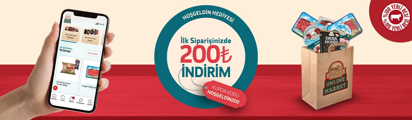 Hoş Geldin Hediyesi: İlk Siparişine 200 TL İndirim!