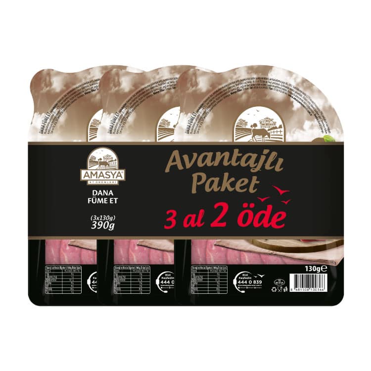 Dana Füme Et 3 al 2 öde 3×130 g