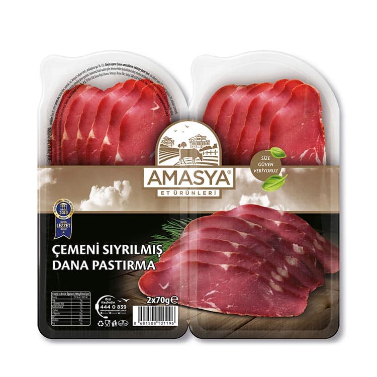 Çemeni Sıyrılmış Dana Pastırma 2x70g
