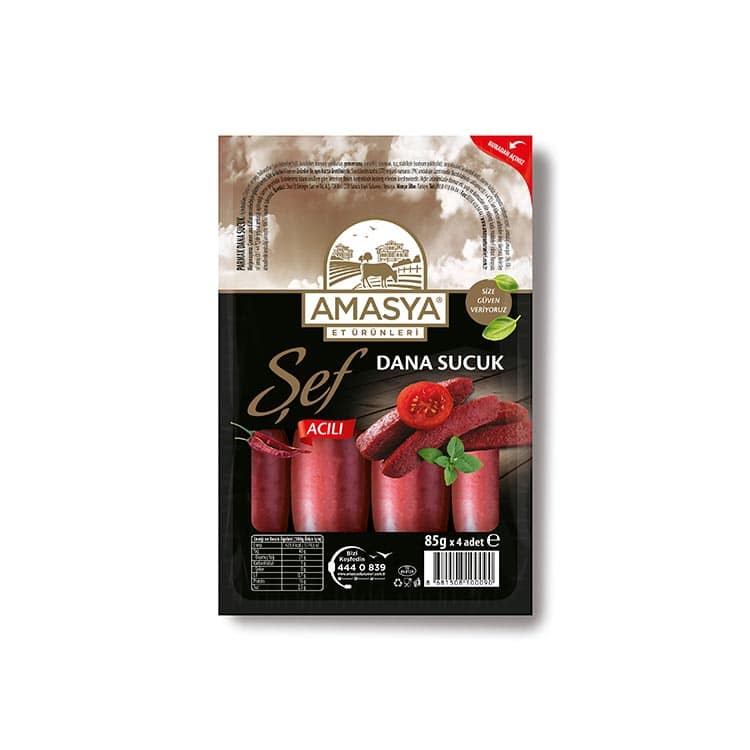 Şef Dana Parmak Sucuk – Acılı 4x85g