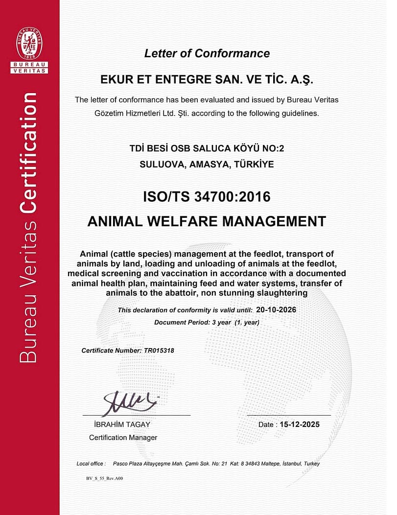 ISO 34700 Hayvan Refahı Sertifikası