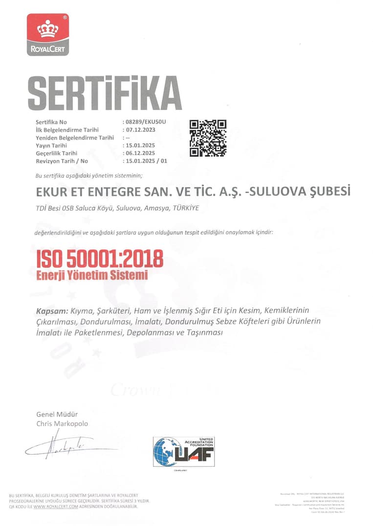 ISO 50001:2018 | Enerji Yönetim Sistemi Sertifikası